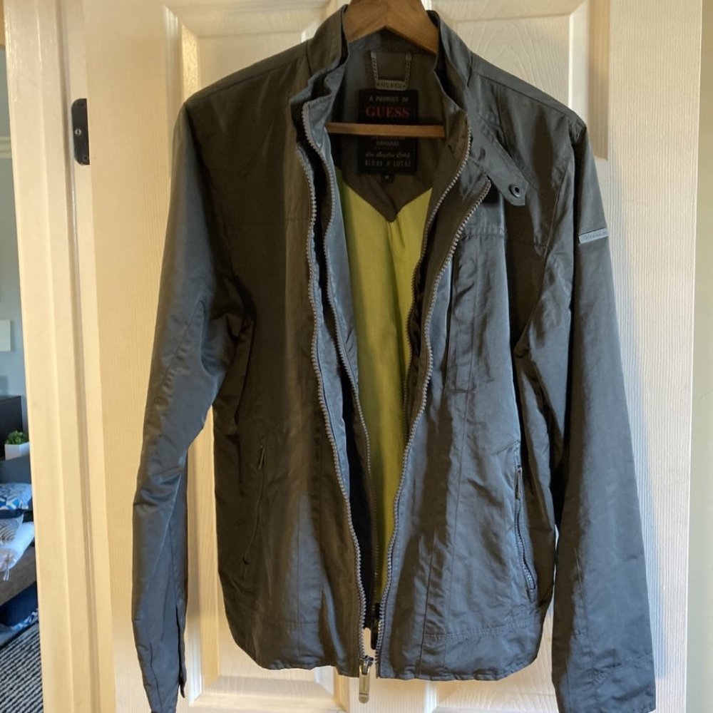 New Guess Performance Jacket Medium Dark Gray - image 5